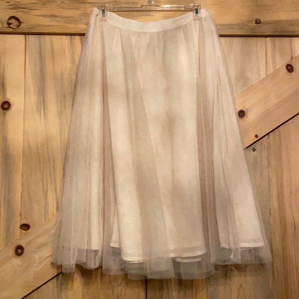Lauren Conrad light pink midi tulle skirt